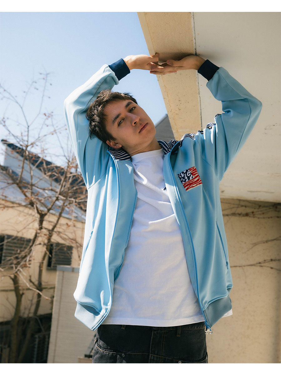 ZEBPARD TRACK JKT -LIGHT BLUE-