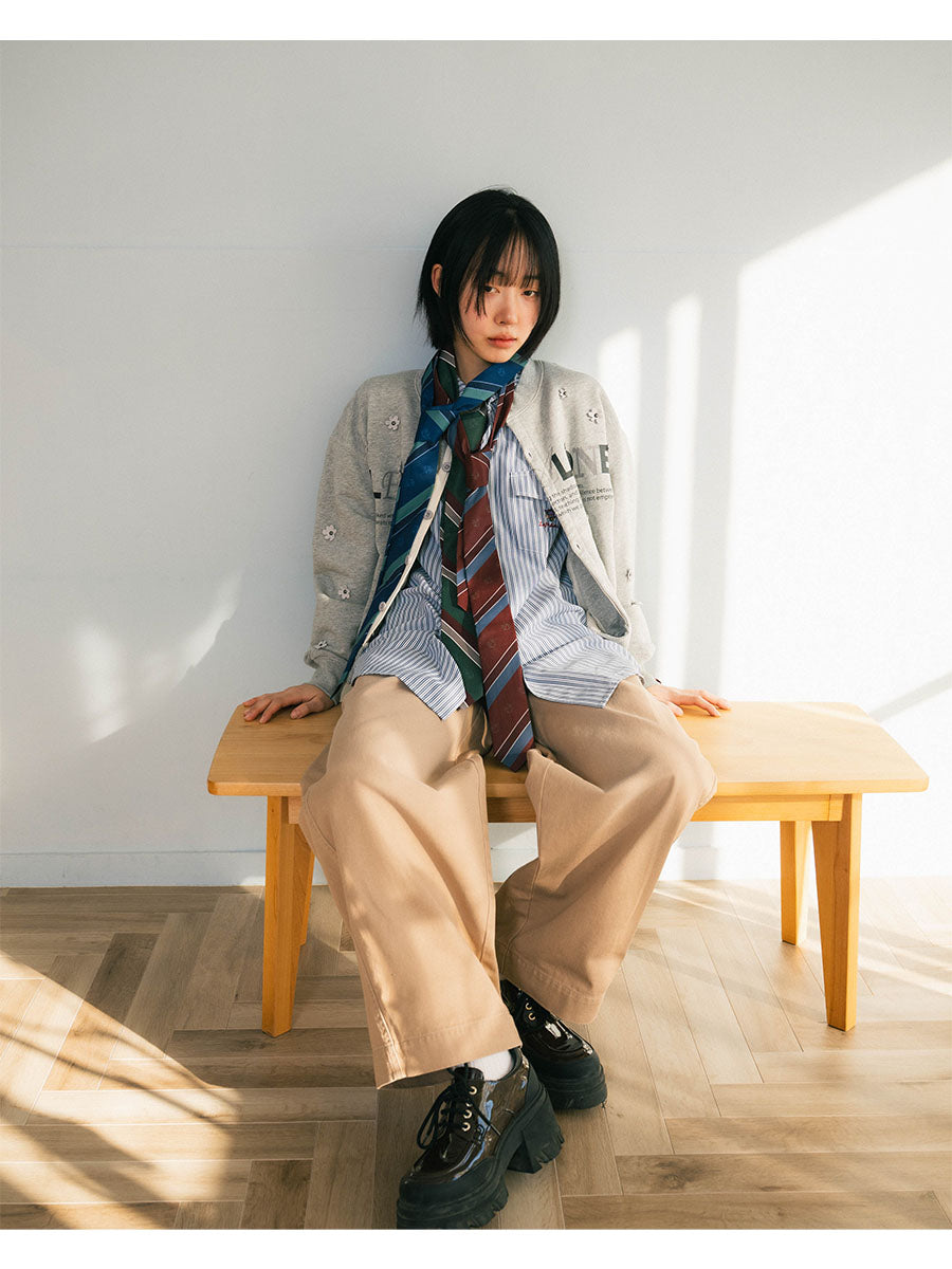 TIE STRIPE LS SHIRT -LIGHT BLUE-