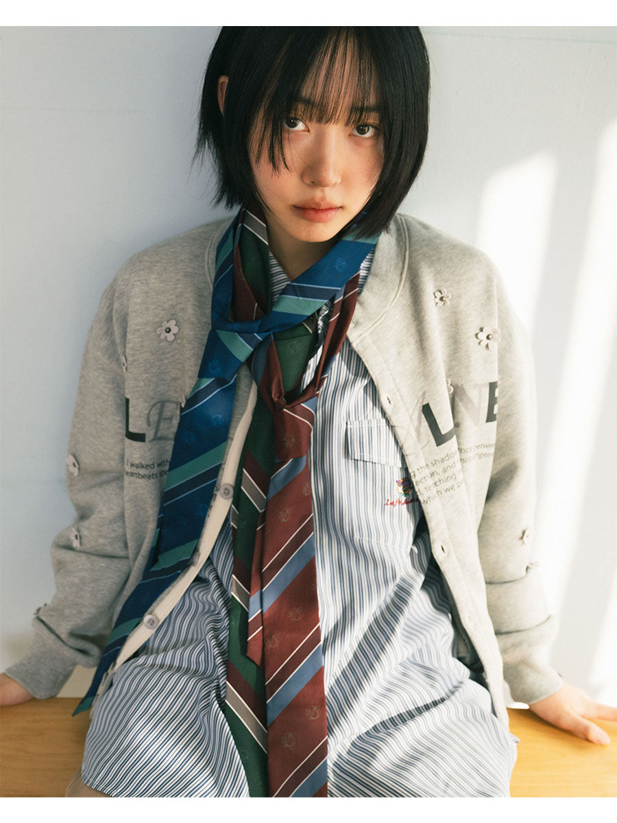 TIE STRIPE LS SHIRT -LIGHT BLUE-