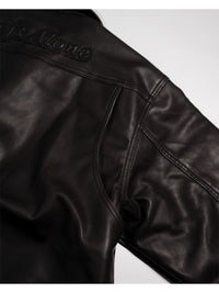 FAKE LEATHER JKT -BLACK-