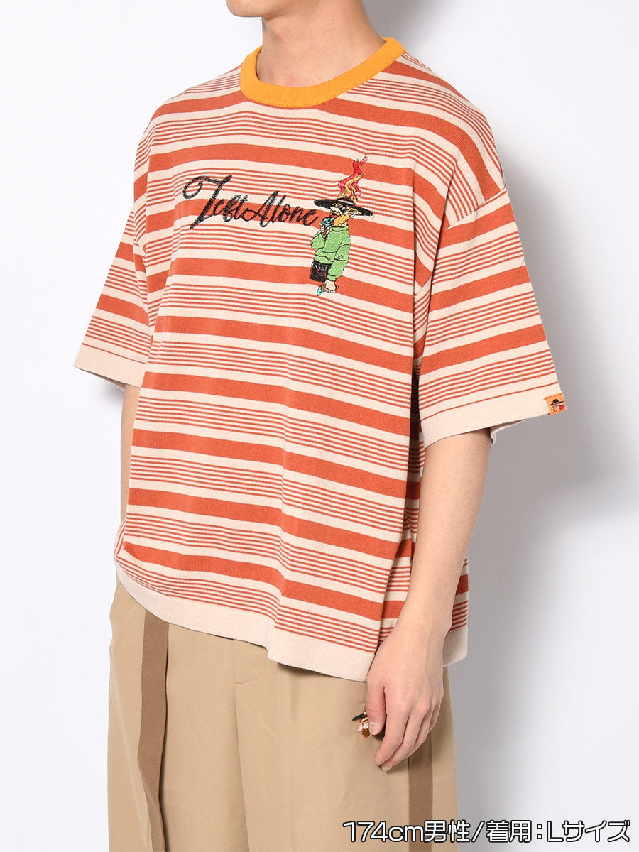 BORDER S/S TEE -ORANGE-