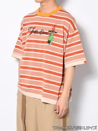BORDER S/S TEE -ORANGE-