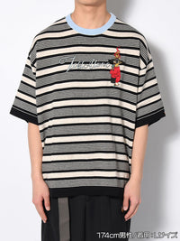 BORDER S/S TEE -BLACK-