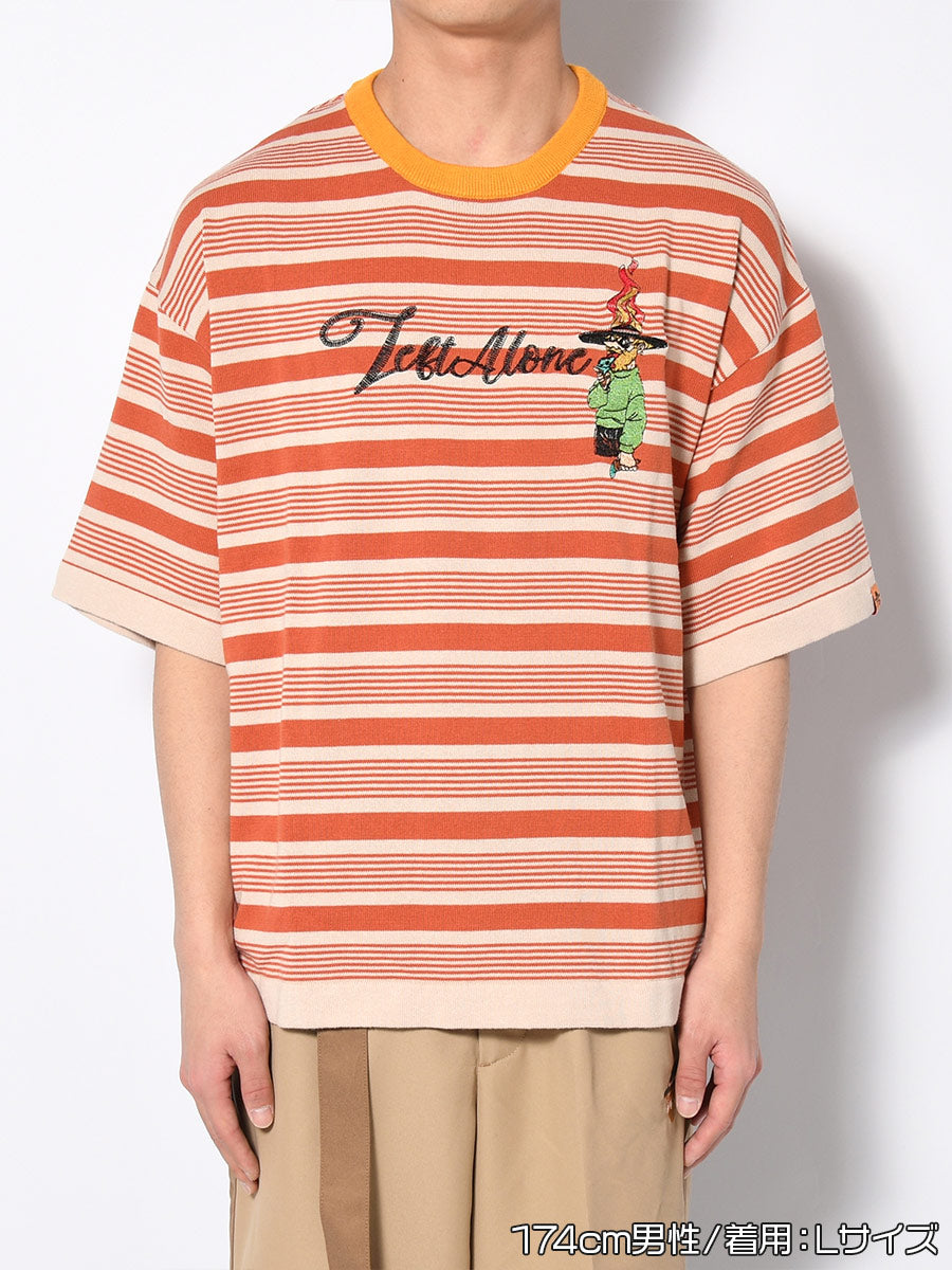 BORDER S/S TEE -ORANGE-