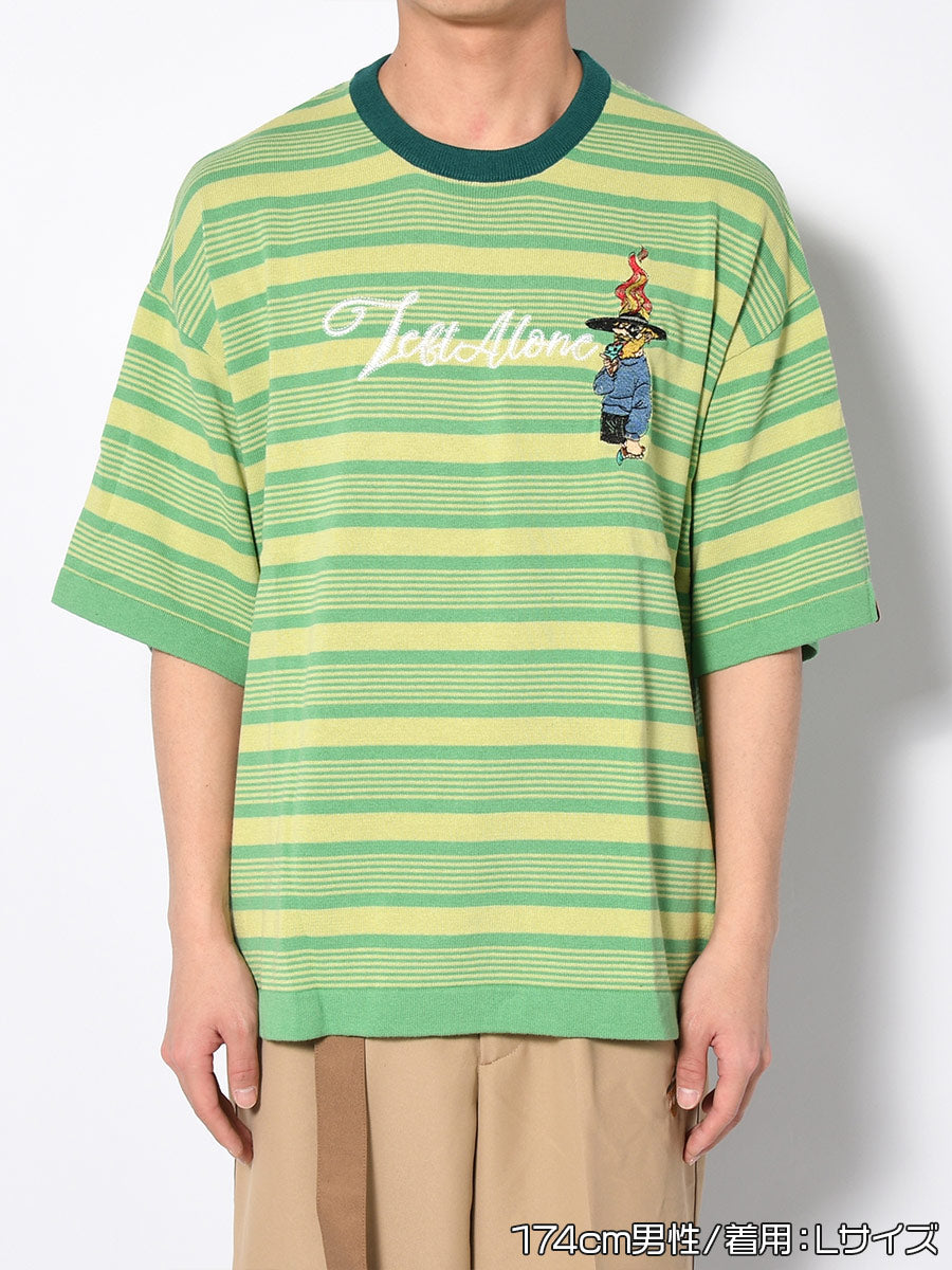 BORDER S/S TEE -GREEN-