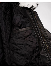 FAKE LEATHER JKT -BLACK-