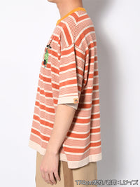 BORDER S/S TEE -ORANGE-