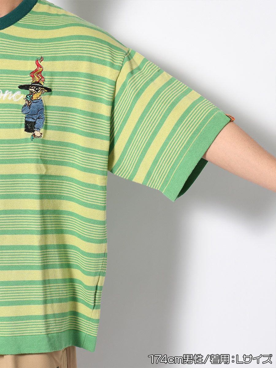 BORDER S/S TEE -GREEN-