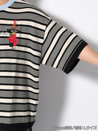 BORDER S/S TEE -BLACK-