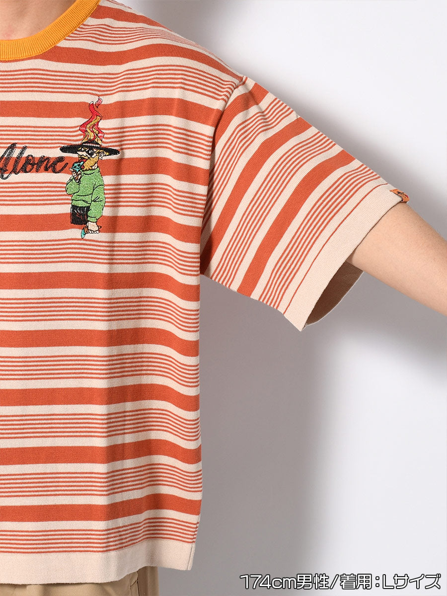 BORDER S/S TEE -ORANGE-
