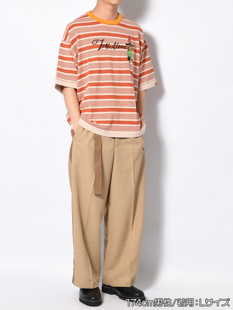BORDER S/S TEE -ORANGE-