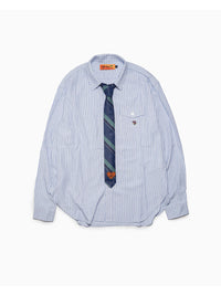 TIE STRIPE LS SHIRT -LIGHT BLUE-