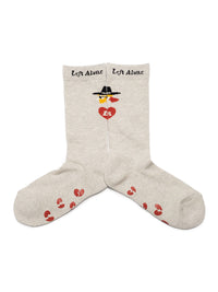 HEART SOCKS -GREY-