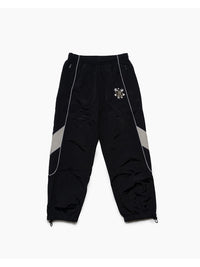 NYLON TRACK PANTS -BLACK-