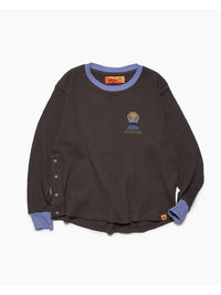 THERMAL RINGER LS TEE -CHARCOAL-