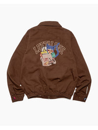 BLOUSON -BROWN-