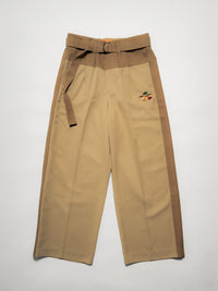 BELT TROUSERS -BEIGE-