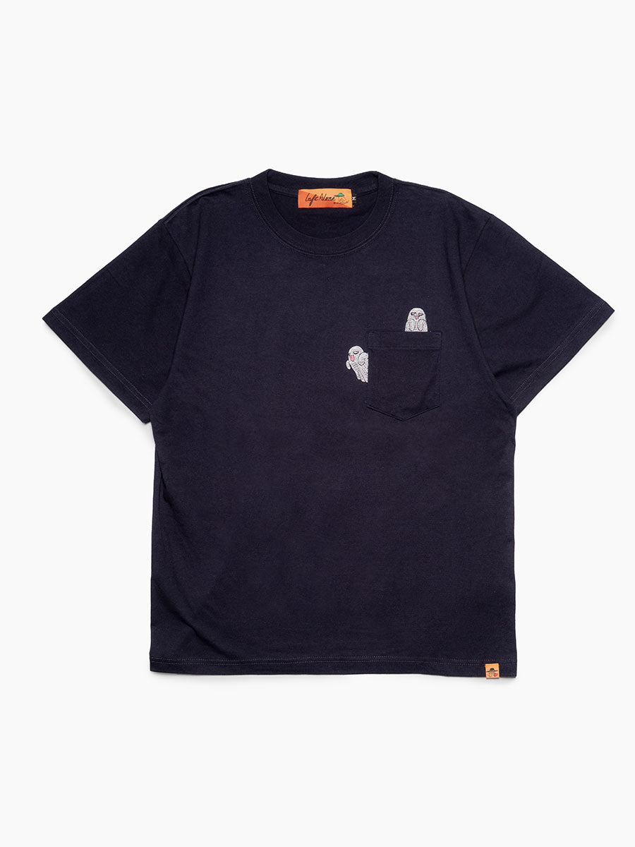 GHOST POCKET TEE -NAVY-