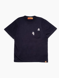 GHOST POCKET TEE -NAVY-