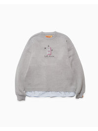 CREW KNIT -GREY-
