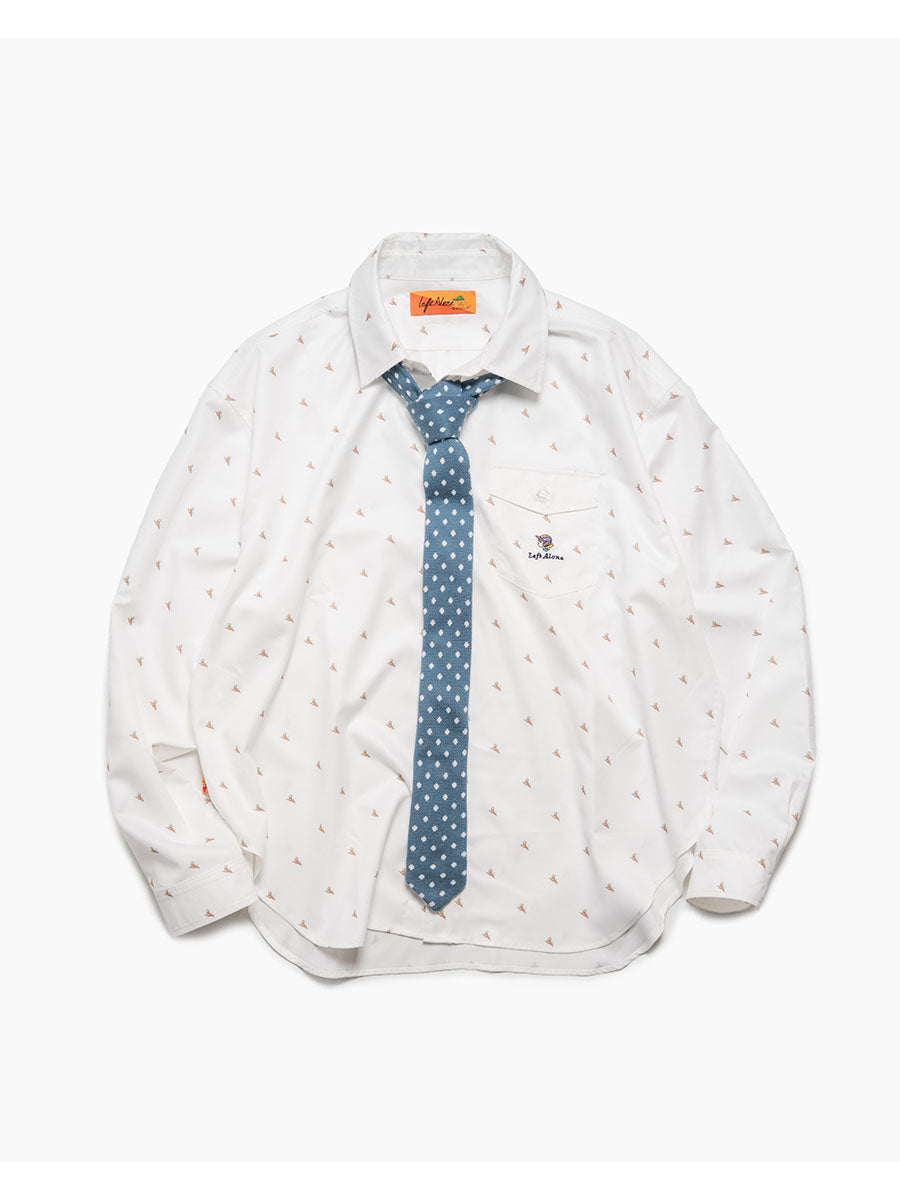 KNIT TIE LS SHIRT -PATTERN-