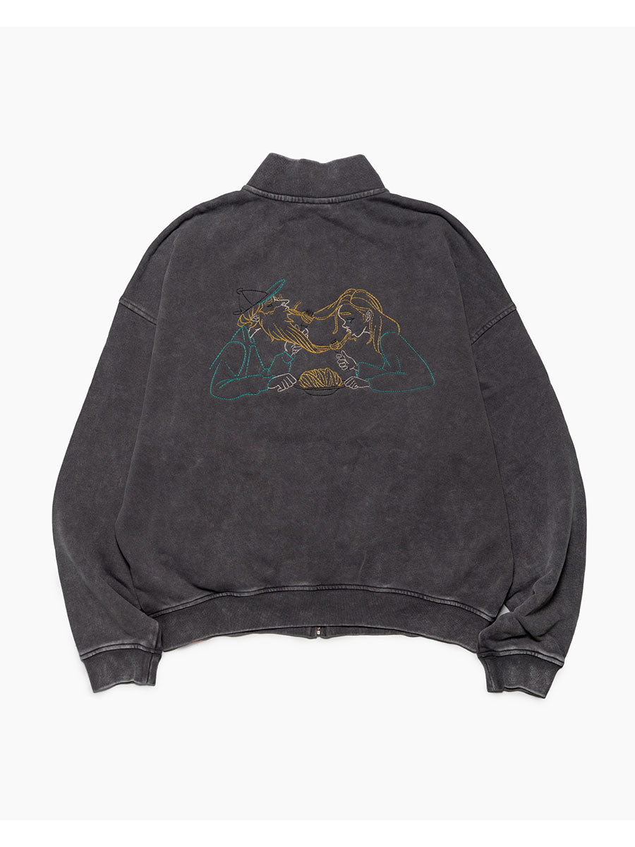 STAND ZIP SWEAT -GREY-