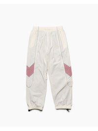 NYLON TRACK PANTS -IVORY-