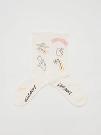 DRAWN SOX -OFF WHITE-