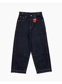 ONE WASH DENIM PANTS -INDIGO-