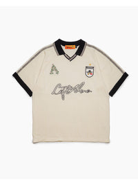 KNIT GAME SHIRT -OFF WHITE-