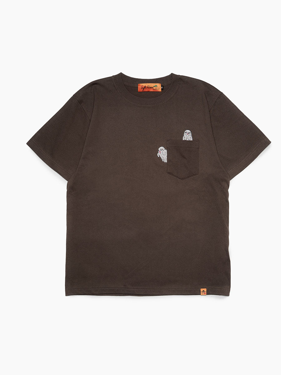 GHOST POCKET TEE -CHARCOAL-