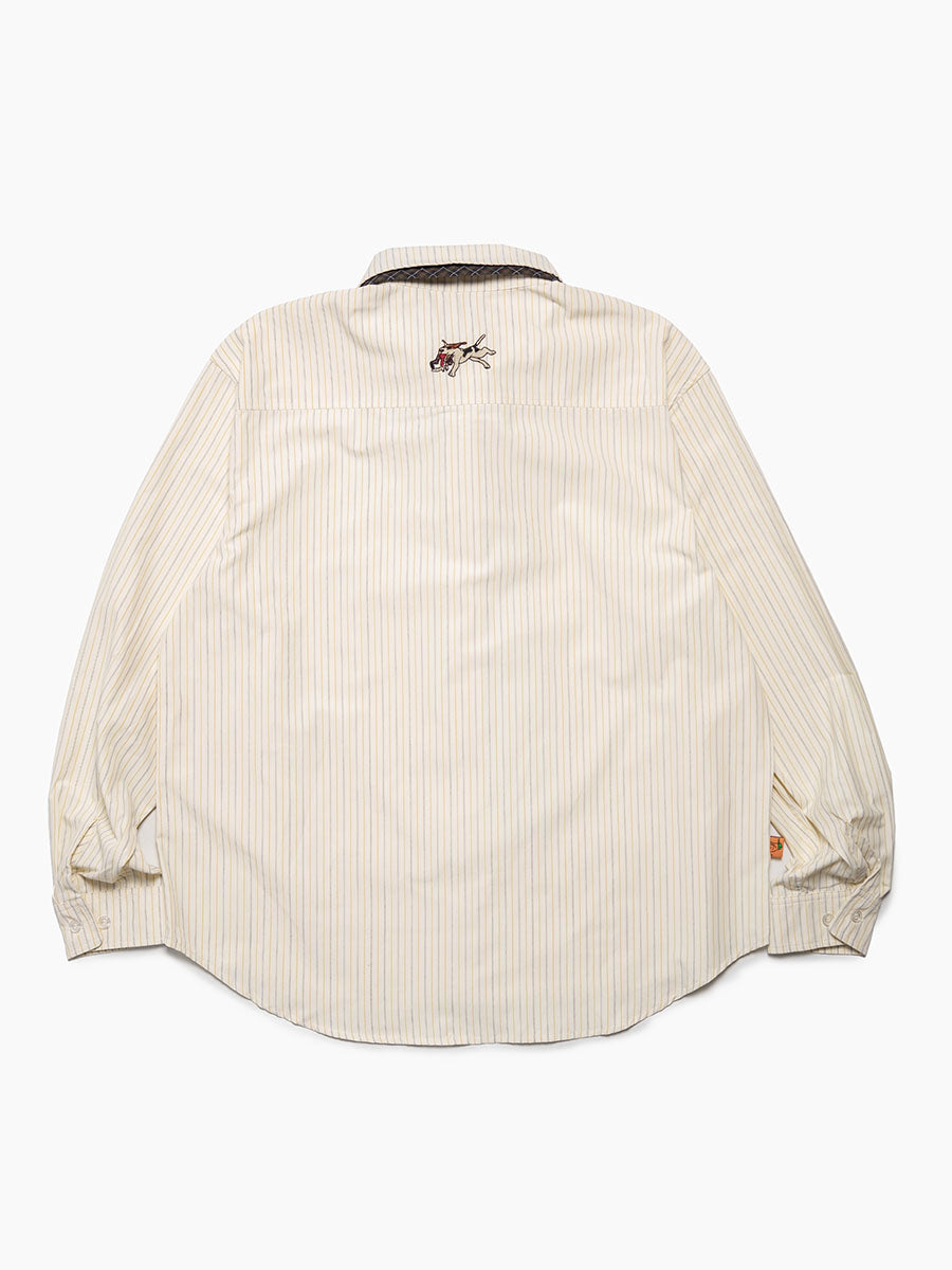 TIE L/S SHIRT -LIGHT YELLOW-