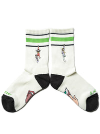 ICON LINE SOCKS -OFF WHITE-