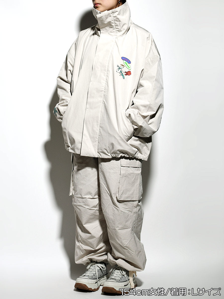 VOLUME NECK JKT -LIGHT BEIGE-