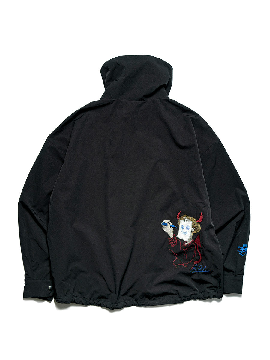 VOLUME NECK JKT -BLACK-