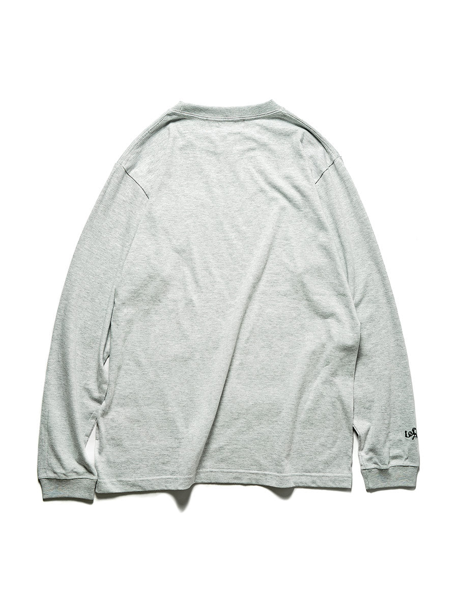 LETTERED L/S TEE -ASH-