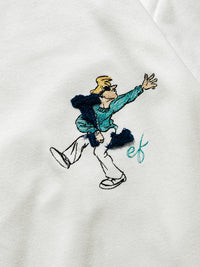 LETTERED L/S TEE -WHITE-
