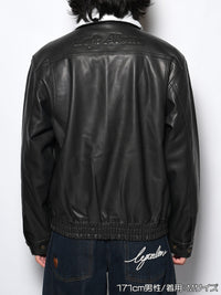 FAKE LEATHER JKT -BLACK-
