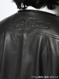 FAKE LEATHER JKT -BLACK-