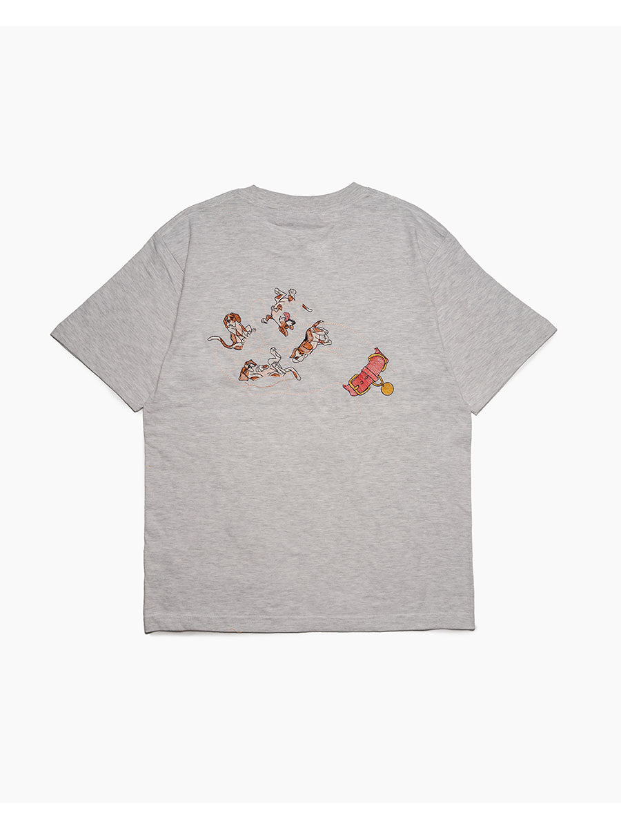 FREE DOG SS TEE -ASH-