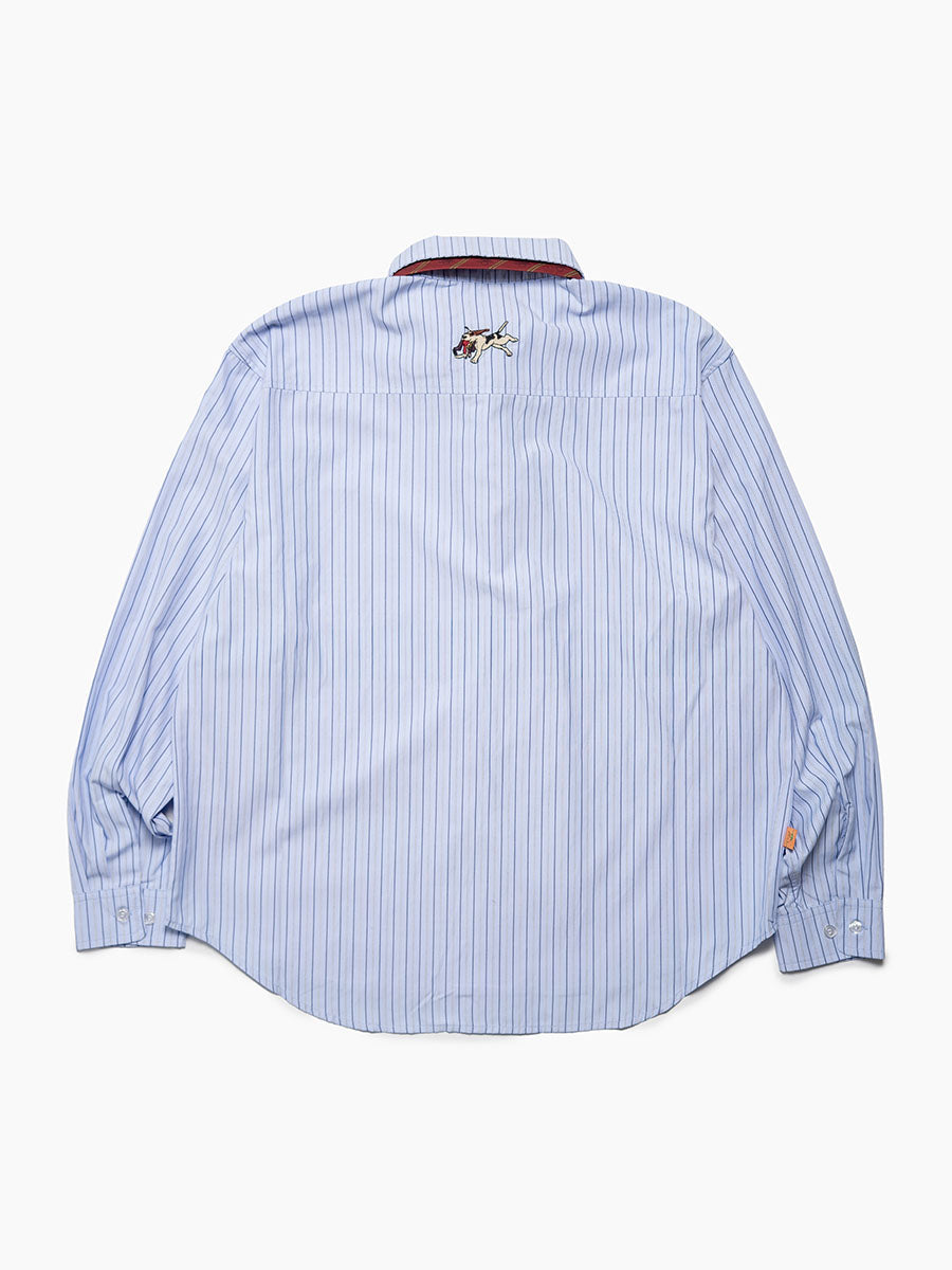 TIE L/S SHIRT -BLUE-