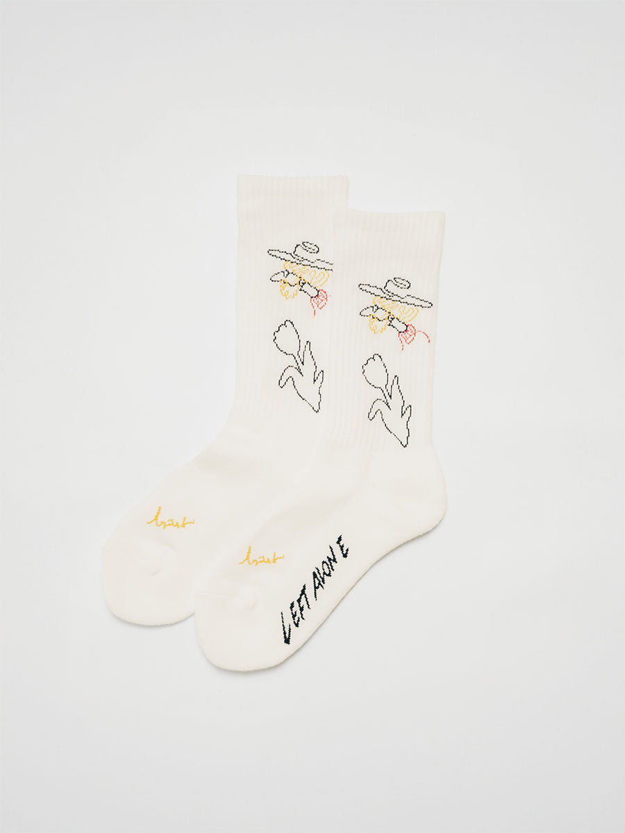 DRAWN SOX -OFF WHITE-