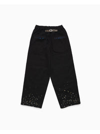 LEOPARD PAINT PANTS -BLACK-
