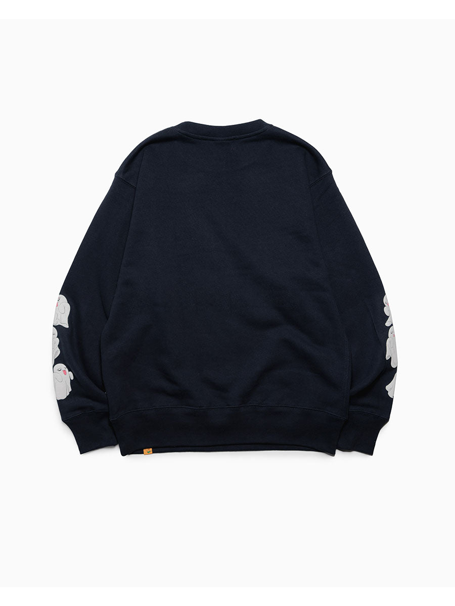 GHOST PUFF SWEAT -NAVY-