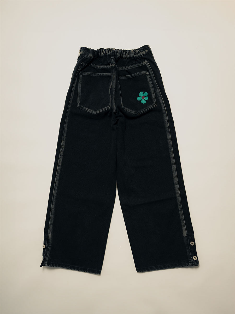 DENIM PANTS -BLACK-