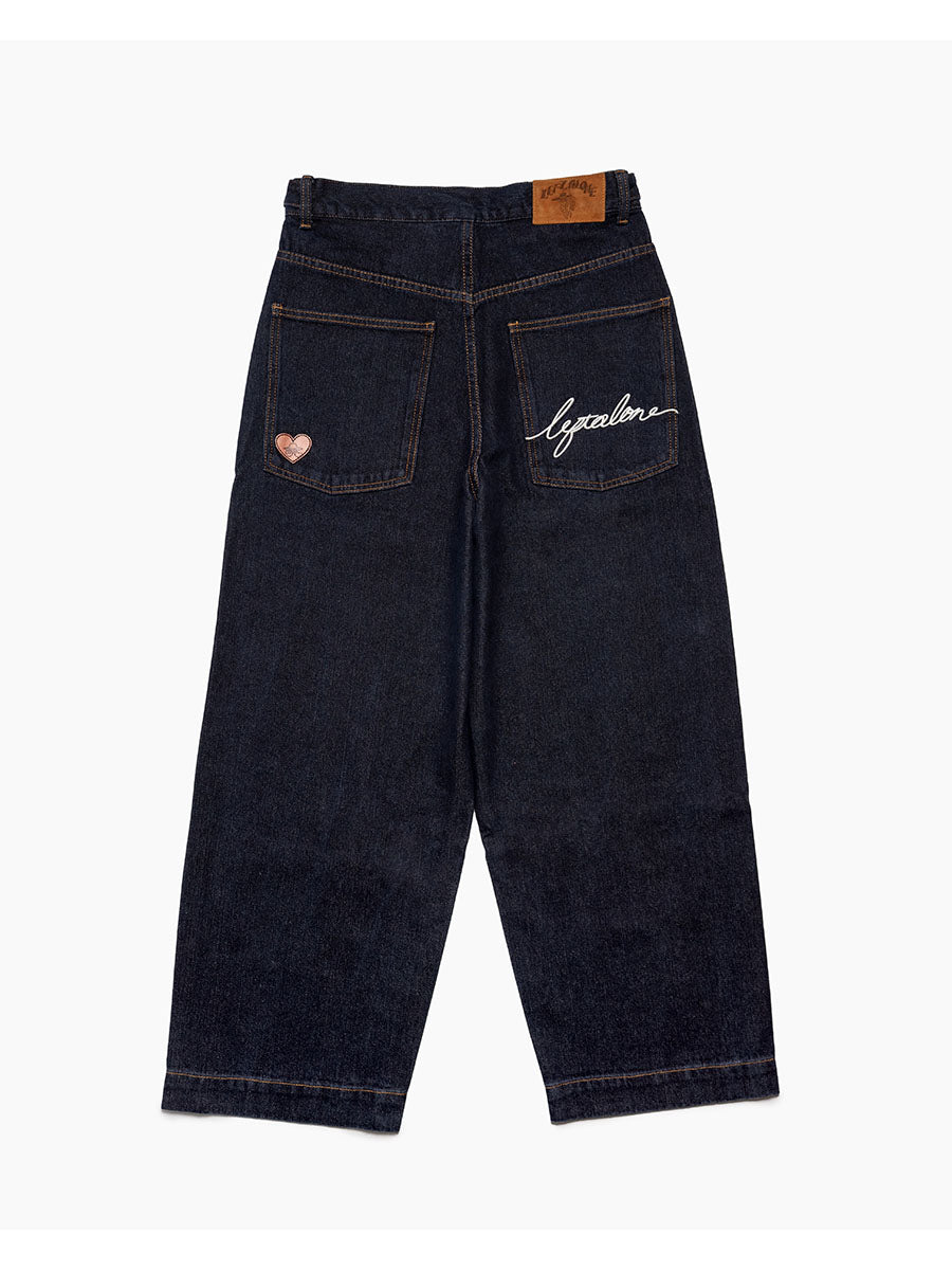 ONE WASH DENIM PANTS -INDIGO-