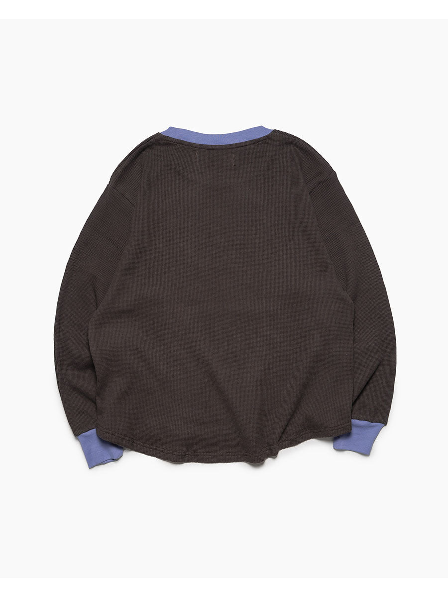 THERMAL RINGER LS TEE -CHARCOAL-