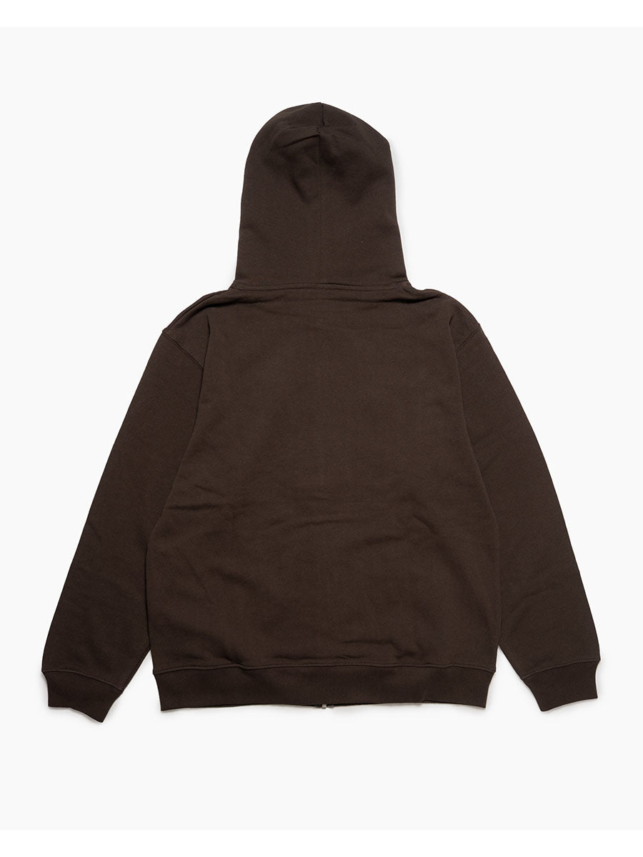 FLOWER ZIP PARKA -BROWN-