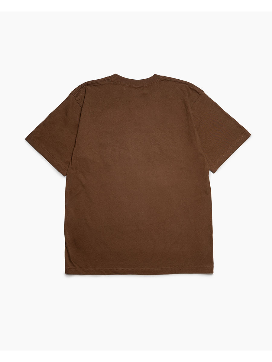 ICON FLOCKING SS TEE -BROWN-