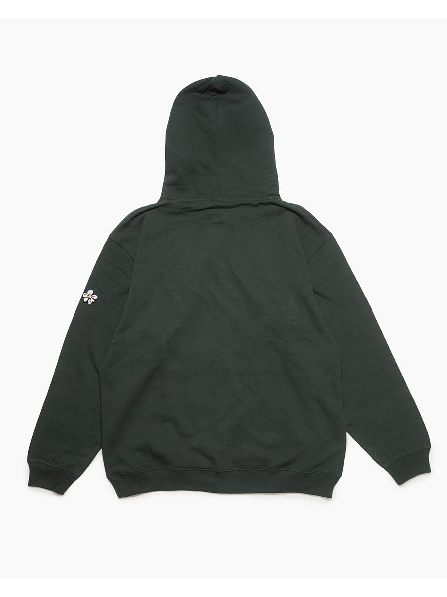FLOWER ZIP PARKA -GREEN-